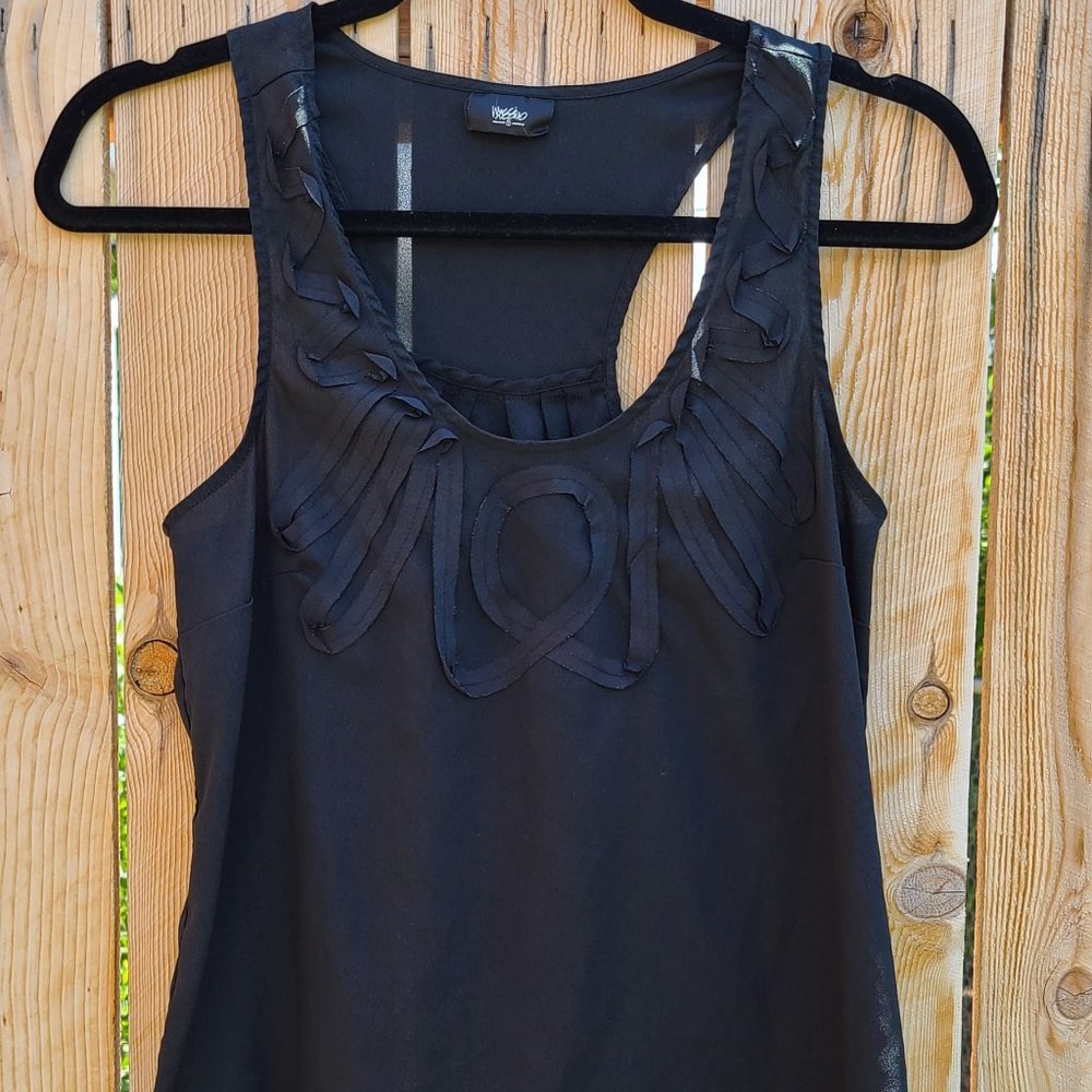 Mossimo - Silky racerback tank, embellished neck
